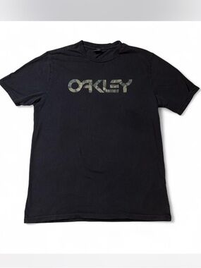 Oakley Black Tee with  Camo Logo